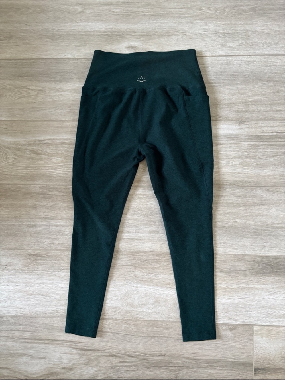 Beyond Yoga Green & Black Heathered Leggings With Pockets Size Large - Picture 10 of 12